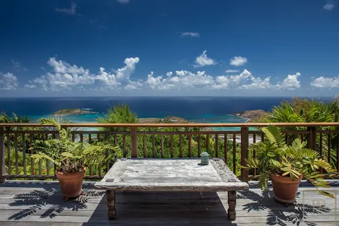 Luxury Villa White Nahma spectacular views of Petit and Grand Cul de Sac, 4 bedrooms in St Barth Used for sale For Super Rich