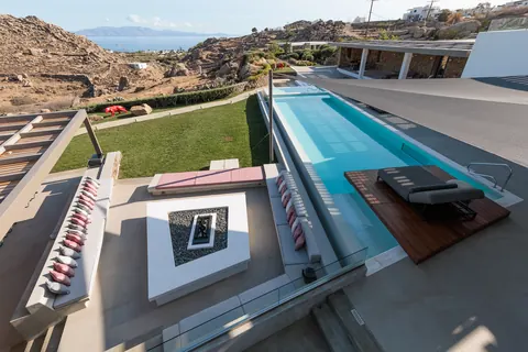Luxury Villa Alegria Sea View with 120m2 Infinity pool, 7 bedrooms in Mykonos available for sale For Super Rich