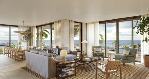 Luxury Apartment Beach Front overlooking the Lagoon Pool, 3 bedrooms in Grand Cayman New for sale For Super Rich