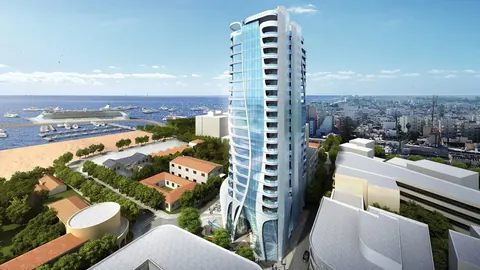 Luxury Penthouse 22th floor Private swimming pool, 5 bedrooms in Larnaca Construction plan for sale For Super Rich
