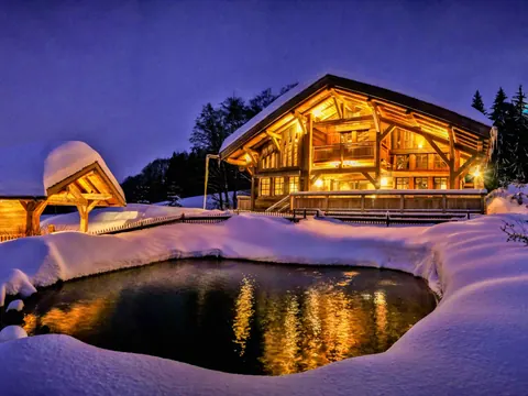 Luxury Chalet Mountain View hammam, children's playroom, and cinema, 7 bedrooms in Megève best for sale For Super Rich