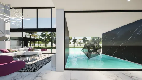 Architectural Villa Golf View sparkling swimming pool, 5 bedrooms in Almada exclusive for sale For Super Rich