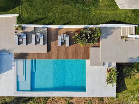 Modern Villa Panoramic View near Nikiti, 7 bedrooms in Halkidiki price for sale For Super Rich