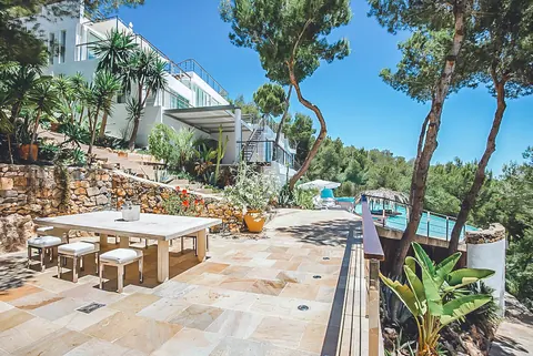 Modern Minimalist Villa 180º panoramic views Nice swimming pool, 8 bedrooms in San José - Ibiza search for sale For Super Rich