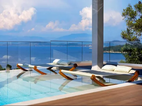 Premium Villa Sea View Mountain View, 4 bedrooms in Corfu buy for sale For Super Rich