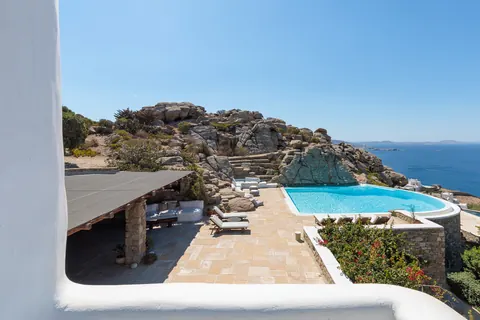 Luxury Villa Sea Salt mountain and panoramic sea view, 5 bedrooms in Tourlos - Mykonos search for sale For Super Rich