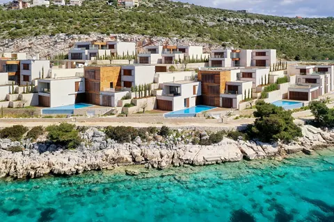 Modern Villa Beach Front direct access to the natural rocky beach, 4 bedrooms in Primosten RE-LB-IRO1525 for sale For Super Rich