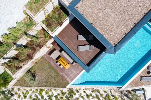 Modern Villa Beach Front direct access to the natural rocky beach, 4 bedrooms in Primosten top for sale For Super Rich
