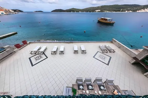 Premium Villa waterfront first row to the sea on the island of Vis, 9 bedrooms in Vis island property for sale For Super Rich