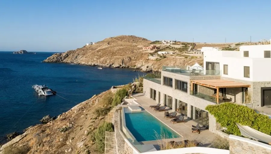 Luxury Villa Ocean front Pool, BBQ, jacuzzi & a playroom, 6 bedrooms in Mykonos for sale For Super Rich Luxury Villa Ocean front Pool, BBQ, jacuzzi & a playroom, 6 bedrooms in Mykonos for sale For Super Rich