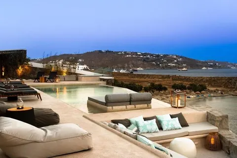 Luxury Villa Ocean front Pool, BBQ, jacuzzi & a playroom, 6 bedrooms in Mykonos price for sale For Super Rich Luxury Villa Ocean front Pool, BBQ, jacuzzi & a playroom, 6 bedrooms in Mykonos price for sale For Super Rich