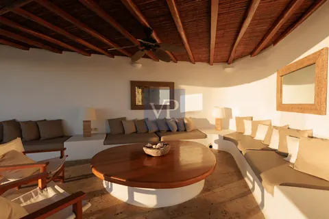 Architectural Villa Wild Blue private heated pool, panoramic views of the sea and sunset, 6 bedrooms in Tourlos - Mykonos photos for sale For Super Rich