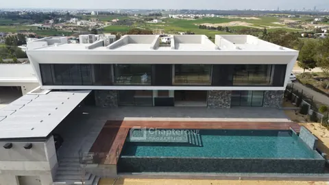 Contemporary Villa Panoramic View Pool, jacuzzi, and a waterfall, 6 bedrooms in Nicosia