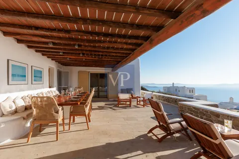 Architectural Villa Wild Blue private heated pool, panoramic views of the sea and sunset, 6 bedrooms in Tourlos - Mykonos prix for sale For Super Rich