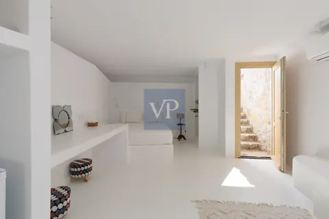 Architectural Villa Wild Blue private heated pool, panoramic views of the sea and sunset, 6 bedrooms in Tourlos - Mykonos expensive for sale For Super Rich
