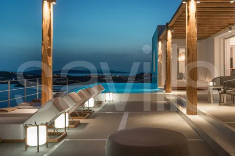 Elegant Villa Myconian Palace Panoramic sea view, 8 bedrooms in Mykonos Used for sale For Super Rich