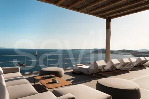 Elegant Villa Myconian Palace Panoramic sea view, 8 bedrooms in Mykonos property for sale For Super Rich