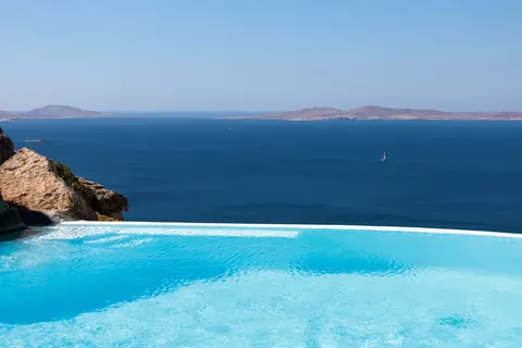 Luxury Villa Sea Salt mountain and panoramic sea view, 5 bedrooms in Tourlos - Mykonos buy for sale For Super Rich