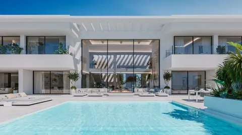 Modern Villa Infinity swimming pool  Heated indoor pool, 9 bedrooms in La Zagaletta - Marbella search for sale For Super Rich