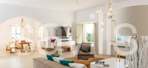 Luxury Villa Panoramic views of Delos to Tinos and Syros infinity pool, 7 bedrooms in Mykonos real estate for sale For Super Rich