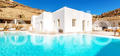Luxury Villa Panoramic views of Delos to Tinos and Syros infinity pool, 7 bedrooms in Mykonos Used for sale For Super Rich