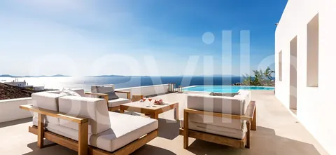 Luxury Villa Panoramic views of Delos to Tinos and Syros infinity pool, 7 bedrooms in Mykonos