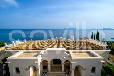High-end Villa breathtaking 180-degree sea views  infinity pool, 9 bedrooms in Corfu Used for sale For Super Rich