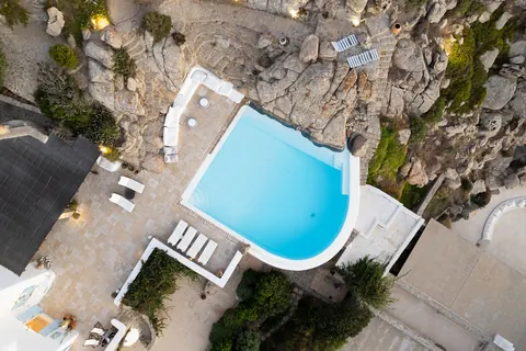 Luxury Villa Sea Salt mountain and panoramic sea view, 5 bedrooms in Tourlos - Mykonos best for sale For Super Rich
