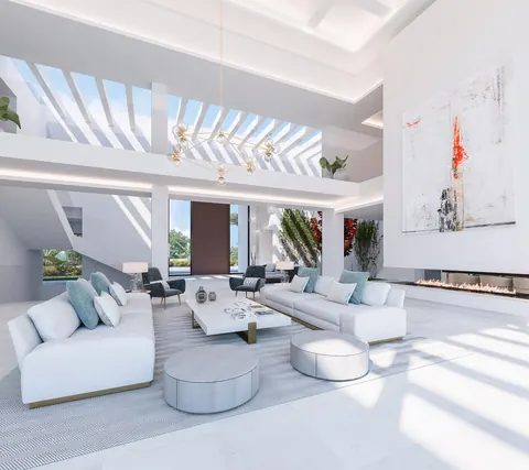 Modern Villa Infinity swimming pool  Heated indoor pool, 9 bedrooms in La Zagaletta - Marbella available for sale For Super Rich