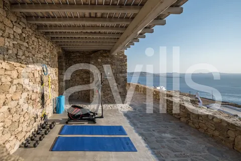 Architectural Villa Breathtaking 180-degrees views Rock Swimming pool, 10 bedrooms in Mykonos ultra luxury for sale For Super Rich