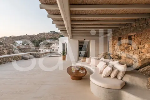 Architectural Villa Breathtaking 180-degrees views Rock Swimming pool, 10 bedrooms in Mykonos expensive for sale For Super Rich