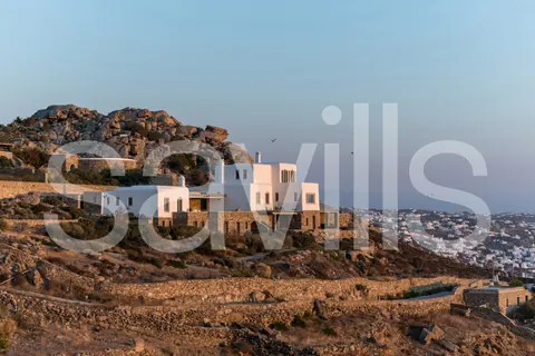 Architectural Villa Breathtaking 180-degrees views Rock Swimming pool, 10 bedrooms in Mykonos Used for sale For Super Rich