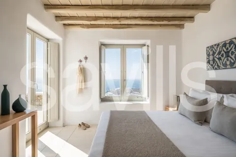 Architectural Villa Breathtaking 180-degrees views Rock Swimming pool, 10 bedrooms in Mykonos ads for sale For Super Rich