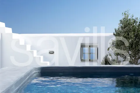 Minimal  Villa Greek sunshine views swimming pool, 8 bedrooms in Santorini property for sale For Super Rich