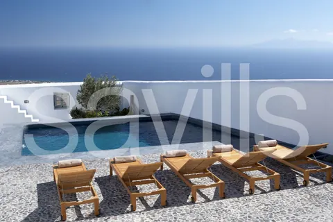 Minimal  Villa Greek sunshine views swimming pool, 8 bedrooms in Santorini