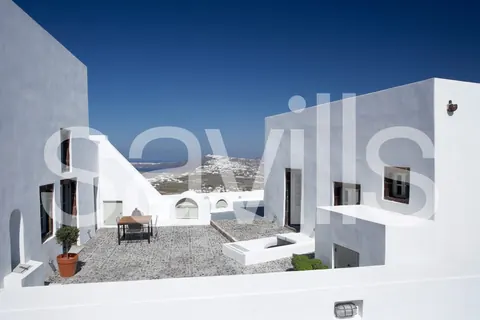 Minimal  Villa Greek sunshine views swimming pool, 8 bedrooms in Santorini best for sale For Super Rich