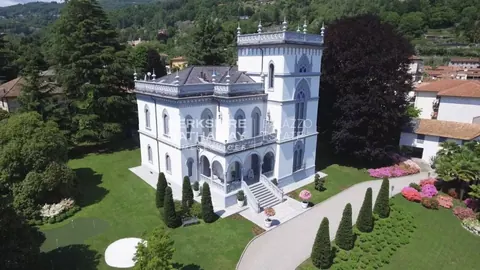 Art Nouveau Villa Panoramic View Lakefront, 7 bedrooms in Lesa - Lake Maggiore