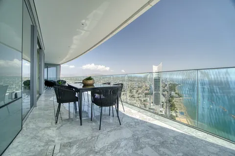 Luxury Apartment Panoramic View 32th floor, 5 bedrooms in Neapolis Limassol image for sale For Super Rich