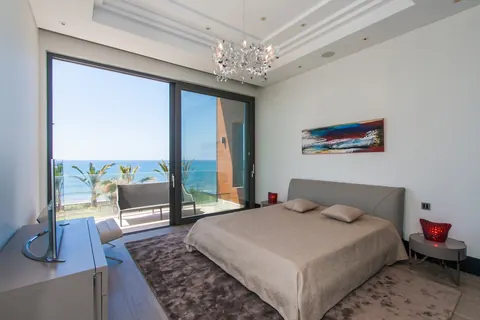 Luxury Villa Beach Front Sea View, 5 bedrooms in Agios Tychonas - Limassol top for sale For Super Rich