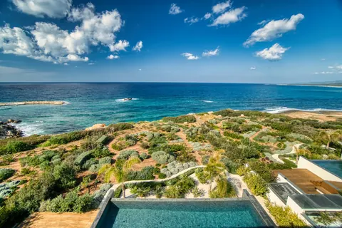 Modern Villa Beach Front Panoramic Sea views, 4 bedrooms in St. George Pegia value for sale For Super Rich