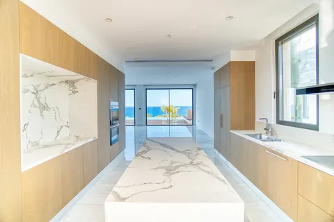 Modern Villa Beach Front Panoramic Sea views, 4 bedrooms in St. George Pegia luxury for sale For Super Rich