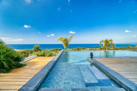 Modern Villa Beach Front Panoramic Sea views, 4 bedrooms in St. George Pegia properties for sale For Super Rich