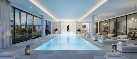 Modern Villa Infinity swimming pool  Heated indoor pool, 9 bedrooms in La Zagaletta - Marbella property for sale For Super Rich