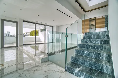 Architectural Villa Beach Front Stunning panoramic sea and mountain views, 7 bedrooms in Pegia - Coral Bay luxury for sale For Super Rich