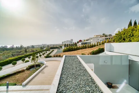 Architectural Villa Beach Front Stunning panoramic sea and mountain views, 7 bedrooms in Pegia - Coral Bay image for sale For Super Rich