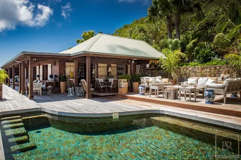 Luxury Villa White Nahma spectacular views of Petit and Grand Cul de Sac, 4 bedrooms in St Barth search for sale For Super Rich