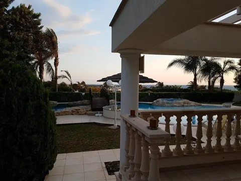 Elegant House Pareklisia beachfront, next to St. Raphael marina Swimming Pool, 5 bedrooms in Limassol real estate for sale For Super Rich