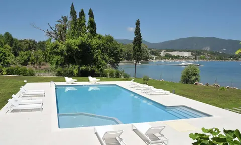 Premium Villa Private beach with direct access Beachfront, 8 bedrooms in Corfu buy for sale For Super Rich