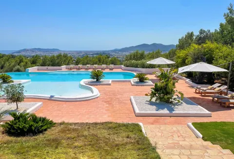 Luxury Villa amazing sea, mountain and city views, 8 bedrooms in Ibiza