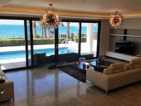 Elegant House Seafront, sea views Infinity edge plunge pool, 4 bedrooms in Amathounta Limassol Coming soon for sale For Super Rich